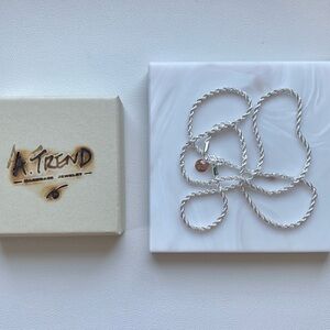 2mm twisted rope Sterling Silver Necklace